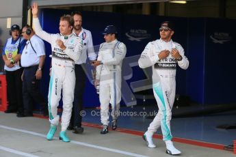 World © Octane Photographic Ltd. Mercedes AMG Petronas F1 W06 Hybrid – Lewis Hamilton, Nico Rosberg and Williams Martini Racing FW37 – Felipe Massa. Saturday 4th July 2015, F1 British GP Qualifying, Silverstone, UK. Digital Ref: 1335LB1D5606