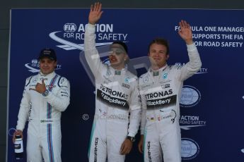 World © Octane Photographic Ltd. Mercedes AMG Petronas F1 W06 Hybrid – Lewis Hamilton, Nico Rosberg and Williams Martini Racing FW37 – Felipe Massa. Saturday 4th July 2015, F1 British GP Qualifying, Silverstone, UK. Digital Ref: 1335LB1D5636