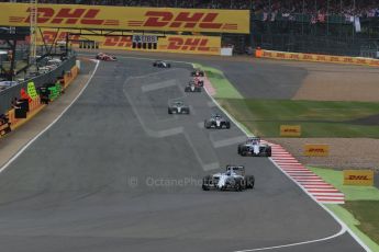 World © Octane Photographic Ltd. Williams Martini Racing FW37 – Felipe Massa. Sunday 5th July 2015, F1 British GP Race, Silverstone, UK. Digital Ref: 1341LB1D6567