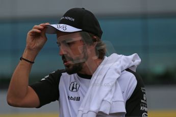 World © Octane Photographic Ltd. McLaren Honda MP4/30 – Fernando Alonso. Sunday 5th July 2015, F1 British GP Race - Grid, Silverstone, UK. Digital Ref: 1340LB1D6287