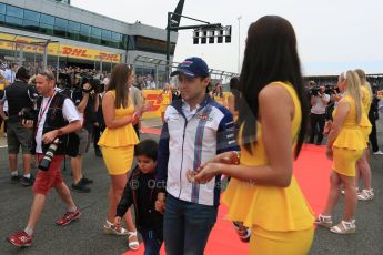 World © Octane Photographic Ltd. Williams Martini Racing FW37 – Felipe Massa. Sunday 5th July 2015, F1 British GP Race - Grid, Silverstone, UK. Digital Ref: 1340LB5D9797