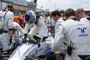 World © Octane Photographic Ltd. Williams Martini Racing FW37 – Valtteri Bottas. Sunday 5th July 2015, F1 British GP Race - Grid, Silverstone, UK. Digital Ref: 1340LB5D9840