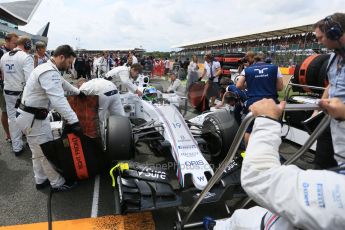 World © Octane Photographic Ltd. Williams Martini Racing FW37 – Felipe Massa. Sunday 5th July 2015, F1 British GP Race - Grid, Silverstone, UK. Digital Ref: 1340LB5D9854