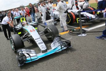 World © Octane Photographic Ltd. Mercedes AMG Petronas F1 W06 Hybrid – Lewis Hamilton. Sunday 5th July 2015, F1 British GP Race - Grid, Silverstone, UK. Digital Ref: 1340LB5D9890