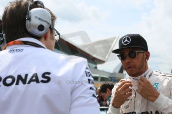 World © Octane Photographic Ltd. Mercedes AMG Petronas F1 W06 Hybrid – Lewis Hamilton. Sunday 5th July 2015, F1 British GP Race - Grid, Silverstone, UK. Digital Ref: 1340LB5D9912