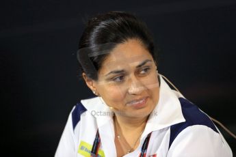 World © Octane Photographic Ltd. FIA Team Personnel Press Conference. Friday 3rd July 2015, F1 British GP, Silverstone, UK. Sauber F1 Team Principle – Monisha Kaltenborn. Digital Ref: 1332LB1D4586