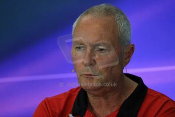 World © Octane Photographic Ltd. FIA Team Personnel Press Conference. Friday 3rd July 2015, F1 British GP, Silverstone, UK. , Manor Marussia F1 Team Principal – John Booth. Digital Ref: 1332LB1D4596