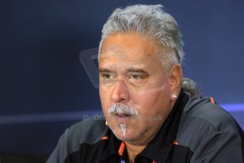 World © Octane Photographic Ltd. FIA Team Personnel Press Conference. Friday 3rd July 2015, F1 British GP, Silverstone, UK. Sahara Force India Team Boss – Vijay Mallya. Digital Ref: 1332LB1D4598