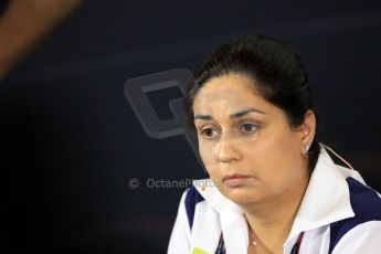 World © Octane Photographic Ltd. FIA Team Personnel Press Conference. Friday 3rd July 2015, F1 British GP, Silverstone, UK. Sauber F1 Team Principle – Monisha Kaltenborn. Digital Ref: 1332LB1D4634