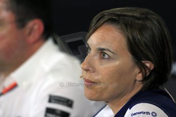 World © Octane Photographic Ltd. FIA Team Personnel Press Conference. Friday 3rd July 2015, F1 British GP, Silverstone, UK. Williams Martini Racing Deputy Team Principal – Claire Williams. Digital Ref: 1332LB1D4652