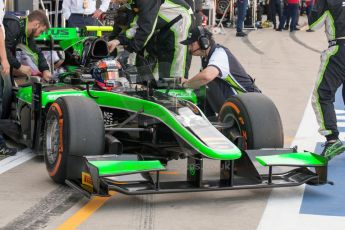 World © Octane Photographic Ltd. Friday 3rd July 2015. Status Grand Prix – Richie Stanaway. GP2 Practice – Silverstone, UK. Digital Ref. : 1329JM1D3905