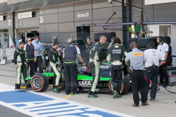 World © Octane Photographic Ltd. Friday 3rd July 2015. Status Grand Prix – Pit Wall. GP2 Practice – Silverstone, UK. Digital Ref. : 1329JM1D3914