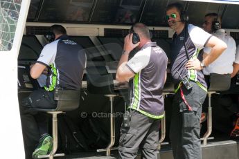 World © Octane Photographic Ltd. Friday 3rd July 2015. Status Grand Prix – Pit Wall. GP2 Practice – Silverstone, UK. Digital Ref. : 1329JM1D3915