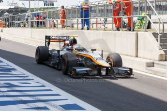 World © Octane Photographic Ltd. Friday 3rd July 2015. Hilmer Motorsport – Jon Lancaster. GP2 Practice – Silverstone, UK. Spain. Digital Ref. : 1329JM1D3950