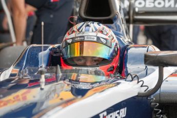 World © Octane Photographic Ltd. Friday 3rd July 2015. Russian Time – Mitch Evans. GP2 Practice – Silverstone, UK. Digital Ref. : 1329JM1D4097