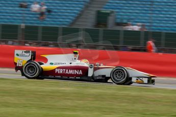 World © Octane Photographic Ltd. Friday 3rd July 2015. Campos Racing – Rio Haryanto. GP2 Qualifying – Silverstone, UK. Digital Ref. : 1330JM1D3696