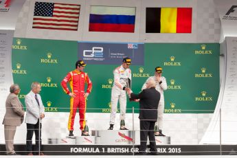 World © Octane Photographic Ltd. Saturday 4th July 2015. Rapax – Sergey Sirotkin, Racing Engineering – Alexander Rossi and ART Grand Prix – Stoffel Vandoorne. GP2 Feature Race – Silverstone, UK. Digital Ref. : 1336JM1D4920