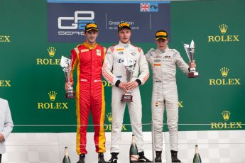 World © Octane Photographic Ltd. Saturday 4th July 2015. Rapax – Sergey Sirotkin, Racing Engineering – Alexander Rossi and ART Grand Prix – Stoffel Vandoorne. GP2 Feature Race – Silverstone, UK. Digital Ref. : 1336JM1D4934