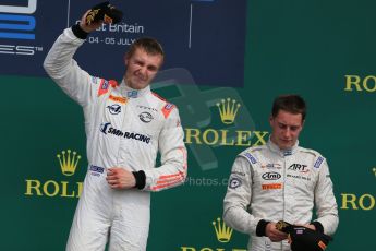 World © Octane Photographic Ltd. Saturday 4th July 2015. Rapax – Sergey Sirotkin and ART Grand Prix – Stoffel Vandoorne. GP2 Feature Race – Silverstone, UK. Digital Ref. : 1336LB1D5758