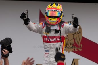 World © Octane Photographic Ltd. Sunday 5th July 2015. Campos Racing – Rio Haryanto (1st). GP2 Race 2 – Silverstone, UK. Digital Ref. : 1339JM1D5081