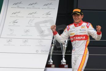 World © Octane Photographic Ltd. Sunday 5th July 2015. Campos Racing – Rio Haryanto (1st). GP2 Race 2 – Silverstone, UK. Digital Ref. : 1339LB1D6143