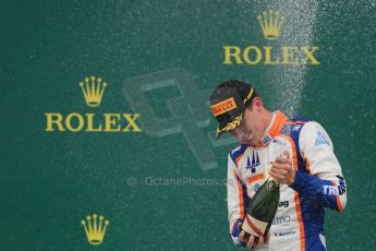 World © Octane Photographic Ltd. Sunday 5th July 2015. Trident – Raffaele Marciello (2nd). GP2 Race 2 – Silverstone, UK. Digital Ref. : 1339LB1D6240