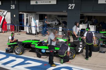 World © Octane Photographic Ltd. Thursday 2nd July 2015. Status Grand Prix – Seb Morris. GP3 Paddock – Silverstone, UK. Digital Ref. : 1331JM1D3843