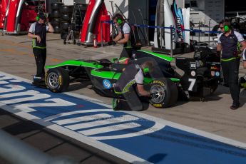 World © Octane Photographic Ltd. Thursday 2nd July 2015. Status Grand Prix – Seb Morris. GP3 Paddock – Silverstone, UK. Digital Ref. : 1331JM1D3850