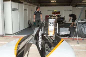 World © Octane Photographic Ltd. Thursday 2nd July 2015. Hilmer Motorsport – Jon Lancaster. GP2 Paddock – Silverstone, UK. Spain. Digital Ref. : 1325JM1D-3131