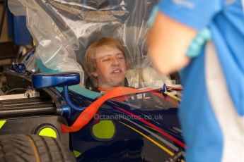 World © Octane Photographic Ltd. Thursday 2nd July 2015. Carlin – Johnny Cecotto. GP2 Paddock – Silverstone, UK. Digital Ref. : 1325JM1D-3132-2