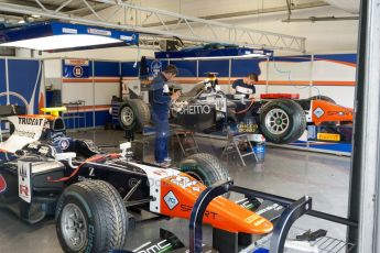 World © Octane Photographic Ltd. Thursday 2nd July 2015. Trident – Rene Binder. GP2 Paddock – Silverstone, UK. Digital Ref. : 1325JM1D-3152