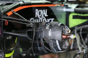 World © Octane Photographic Ltd. Sahara Force India VJM08. Thursday 2nd July 2015, F1 British GP Pit Lane, Silverstone, UK. Digital Ref: 1324LB1D2767