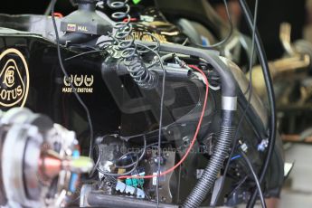 World © Octane Photographic Ltd. Lotus F1 Team E23 Hybrid. Thursday 2nd July 2015, F1 British GP Pit Lane, Silverstone, UK. Digital Ref: 1324LB1D2914