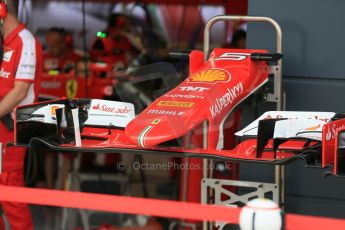 World © Octane Photographic Ltd. Scuderia Ferrari SF15-T. Thursday 2nd July 2015, F1 British GP Pit Lane, Silverstone, UK. Digital Ref: 1324LB5D8456