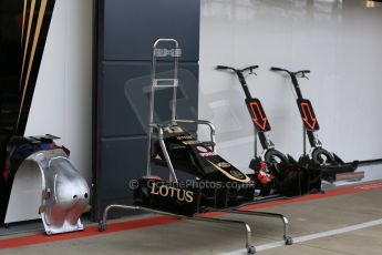 World © Octane Photographic Ltd. Lotus F1 Team E23 Hybrid. Thursday 2nd July 2015, F1 British GP Pit Lane, Silverstone, UK. Digital Ref: 1324LB5D8509