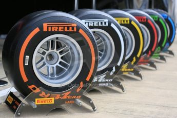 World © Octane Photographic Ltd. Pirelli compounds. Thursday 2nd July 2015, F1 British GP Paddock, Silverstone, UK. Digital Ref: 1324LB5D8565