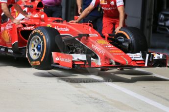 World © Octane Photographic Ltd. Scuderia Ferrari SF15-T. Thursday 2nd July 2015, F1 British GP Paddock, Silverstone, UK. Digital Ref: 1324LB5D8588