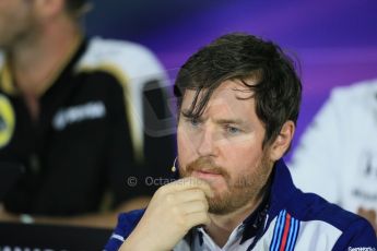 World © Octane Photographic Ltd. FIA Drivers’ Press Conference. Friday 5th June 2015, F1 Canadian GP, Circuit Gilles Villeneuve, Montreal, Canada. Williams Martini Racing Head of Vehicle Performance - Rob Smedley. Digital Ref: 1293LB1D0424