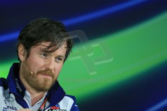 World © Octane Photographic Ltd. FIA Drivers’ Press Conference. Friday 5th June 2015, F1 Canadian GP, Circuit Gilles Villeneuve, Montreal, Canada. Williams Martini Racing Head of Vehicle Performance - Rob Smedley. Digital Ref: 1293LB1D0474