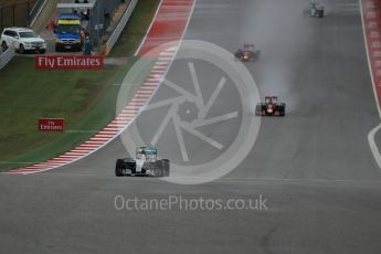 World © Octane Photographic Ltd. Mercedes AMG Petronas F1 W06 Hybrid – Lewis Hamilton. Sunday 25th October 2015, F1 USA Grand Prix Race, Austin, Texas - Circuit of the Americas (COTA). Digital Ref: 1466LB1D1904