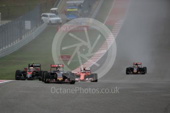 World © Octane Photographic Ltd. Scuderia Toro Rosso STR10 – Max Verstappen. Sunday 25th October 2015, F1 USA Grand Prix Race, Austin, Texas - Circuit of the Americas (COTA). Digital Ref: 1466LB1D1956