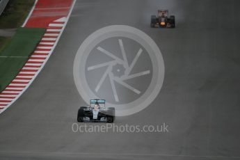 World © Octane Photographic Ltd. Mercedes AMG Petronas F1 W06 Hybrid – Lewis Hamilton. Sunday 25th October 2015, F1 USA Grand Prix Race, Austin, Texas - Circuit of the Americas (COTA). Digital Ref: 1466LB1D2021