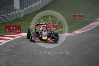 World © Octane Photographic Ltd. Infiniti Red Bull Racing RB11 – Daniil Kvyat. Sunday 25th October 2015, F1 USA Grand Prix Race, Austin, Texas - Circuit of the Americas (COTA). Digital Ref: 1466LB1D2124