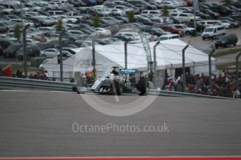 World © Octane Photographic Ltd. Mercedes AMG Petronas F1 W06 Hybrid – Lewis Hamilton. Sunday 25th October 2015, F1 USA Grand Prix Race, Austin, Texas - Circuit of the Americas (COTA). Digital Ref: 1466LB1D2225