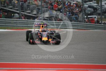 World © Octane Photographic Ltd. Infiniti Red Bull Racing RB11 – Daniil Kvyat. Sunday 25th October 2015, F1 USA Grand Prix Race, Austin, Texas - Circuit of the Americas (COTA). Digital Ref: 1466LB1D2236