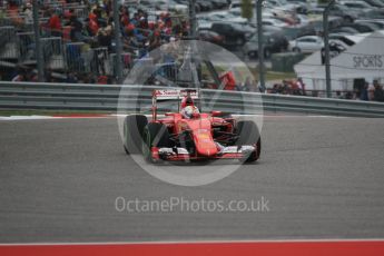 World © Octane Photographic Ltd. Scuderia Ferrari SF15-T– Sebastian Vettel. Sunday 25th October 2015, F1 USA Grand Prix Race, Austin, Texas - Circuit of the Americas (COTA). Digital Ref: 1466LB1D2263