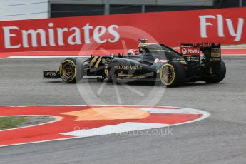World © Octane Photographic Ltd. Lotus F1 Team E23 Hybrid – Romain Grosjean. Sunday 25th October 2015, F1 USA Grand Prix Race, Austin, Texas - Circuit of the Americas (COTA). Digital Ref: 1466LB1D2402