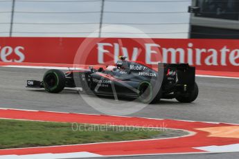 World © Octane Photographic Ltd. McLaren Honda MP4/30 - Jenson Button. Sunday 25th October 2015, F1 USA Grand Prix Race, Austin, Texas - Circuit of the Americas (COTA). Digital Ref: 1466LB1D2491