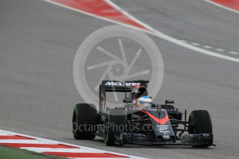 World © Octane Photographic Ltd. McLaren Honda MP4/30 – Fernando Alonso. Sunday 25th October 2015, F1 USA Grand Prix Race, Austin, Texas - Circuit of the Americas (COTA). Digital Ref: 1466LB1D2499