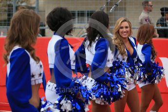 World © Octane Photographic Ltd. Grid girls. Sunday 25th October 2015, F1 USA Grand Prix - Drivers Parade. Austin, Texas - Circuit of the Americas (COTA). Digital Ref: 1465LB1D1449